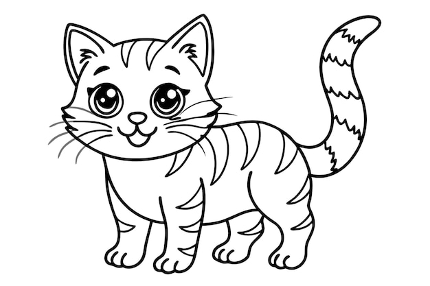 Милая коллекция кошек, изолированная на белом фоне.