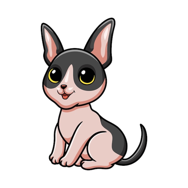 Cartone animato carino gatto cornish rex