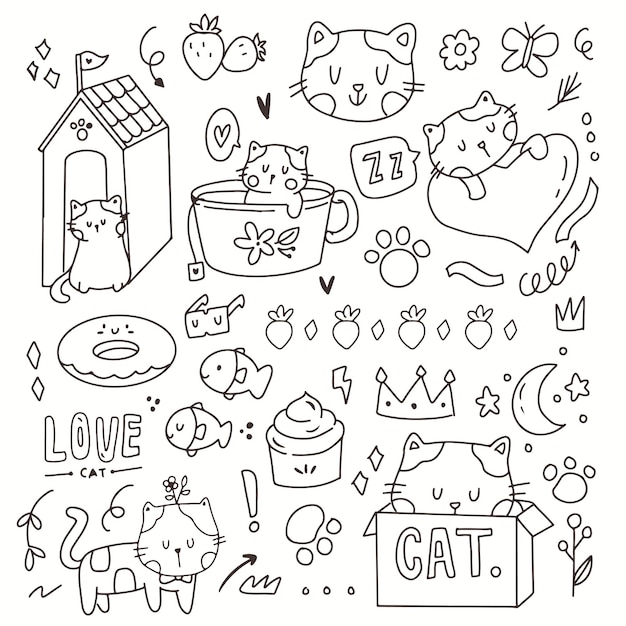 Cute stuff  Cute little drawings, Cute icons, Cat drawing