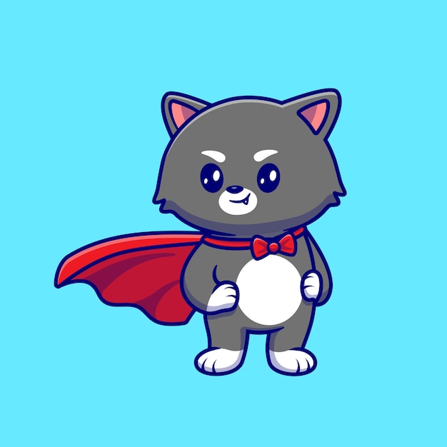 Vector cute cat dracula