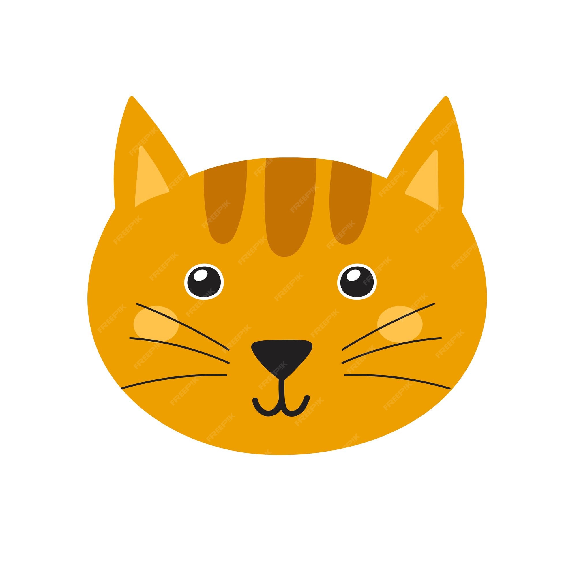 Cute cat face feline cartoon animal icon Vector Image