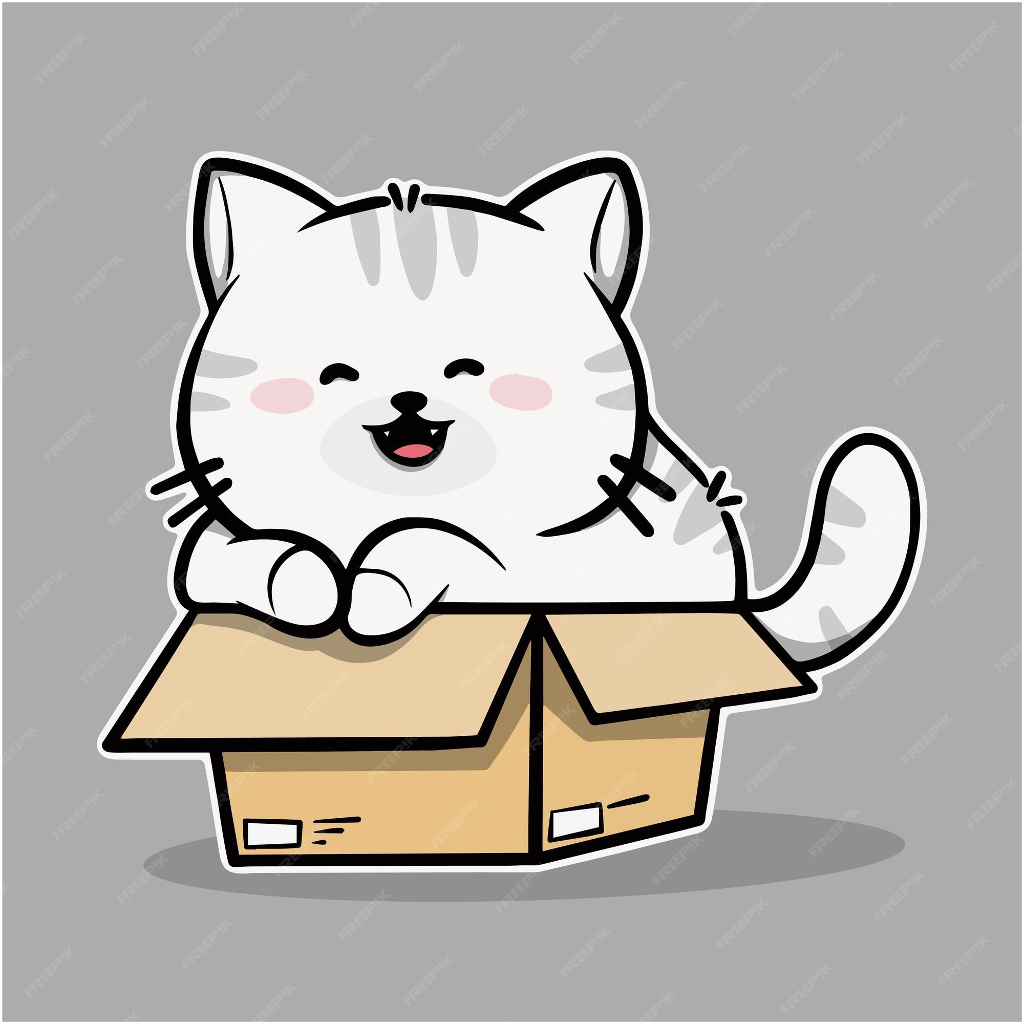 Premium Vector  Cute cat funny cartoon icon illustration