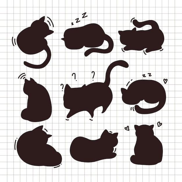 Cute Cat handdrawn illustration design