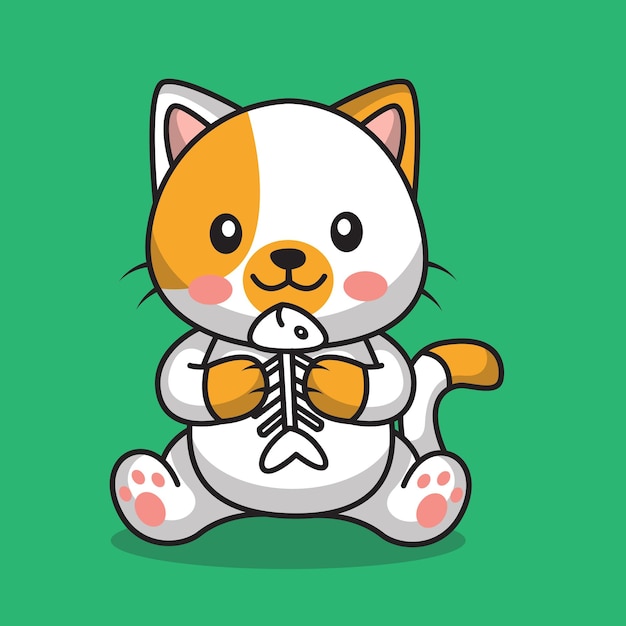 cute cat icon vector illustration