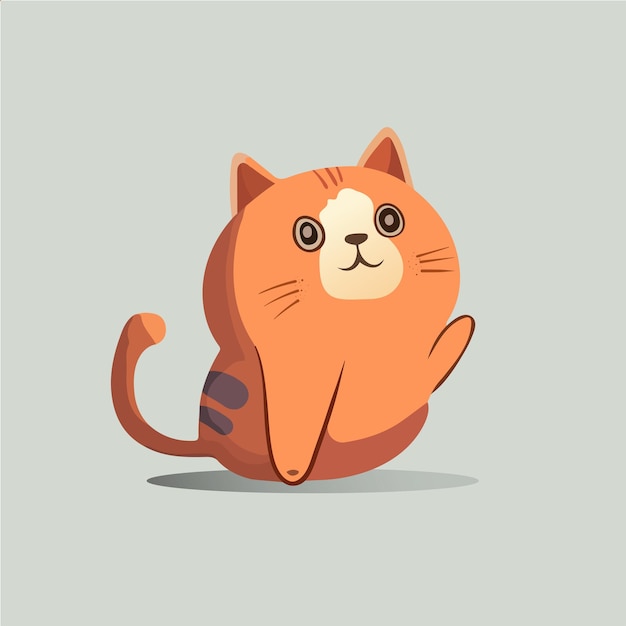 可愛い猫のアイコンのベクトルイラスト