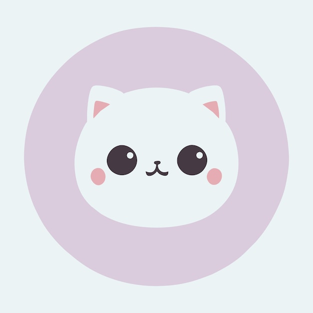 Vector cute cat icons