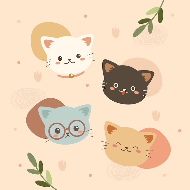 Cute Cat Illustration Asset