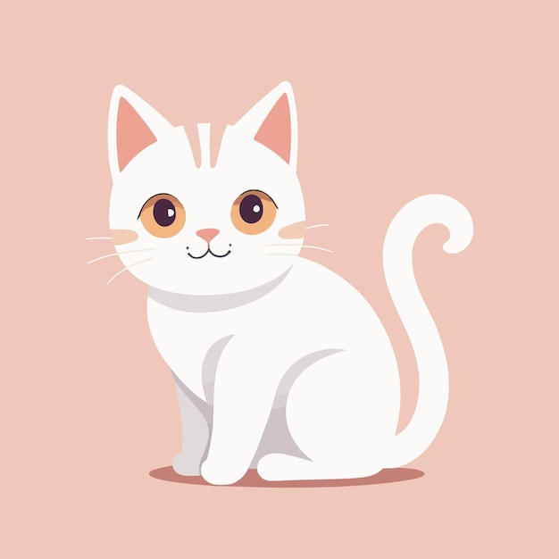 Cute cat illustration kitten vector design