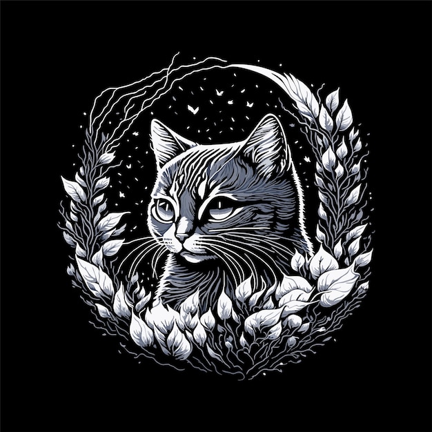 Vector cute cat illustration