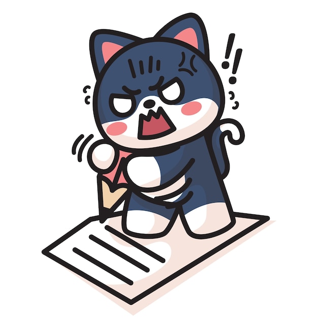 かわいい猫がポーズをとっている書き込み