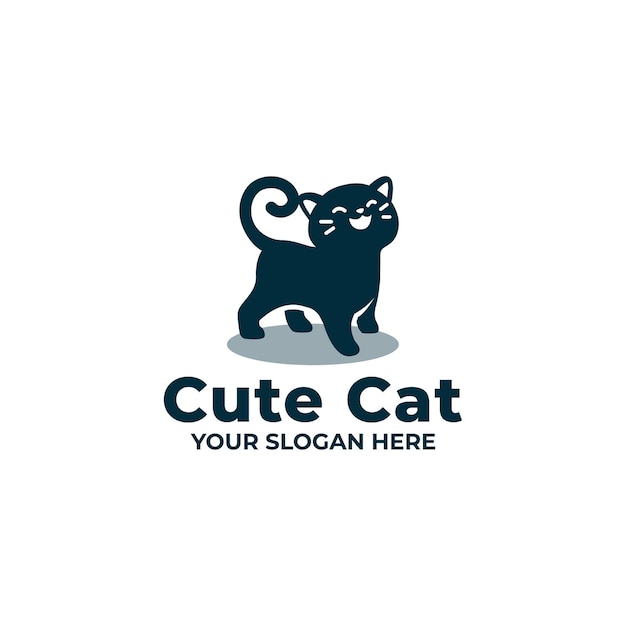 Cute cat logo mascot