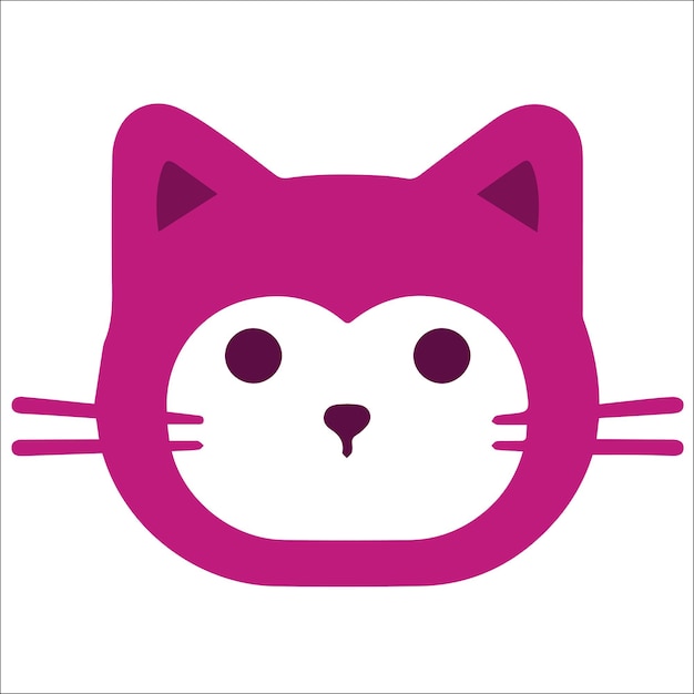 Cute cat logo and symbol vector