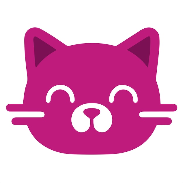 Cute cat logo and symbol vector