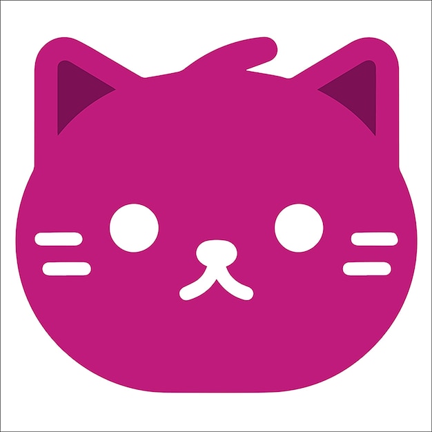 Cute cat logo and symbol vector