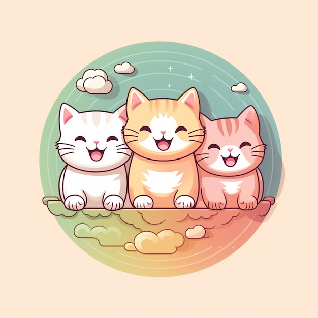 Cute cat logo