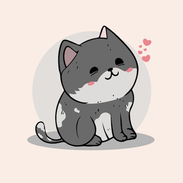 子供服の面白い漫画プリントのかわいい猫愛遊び心のあるキティ イラスト