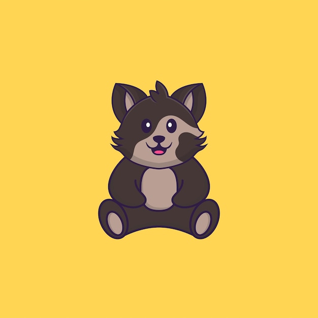 Cute cat mascot character. Animal cartoon concept isolated