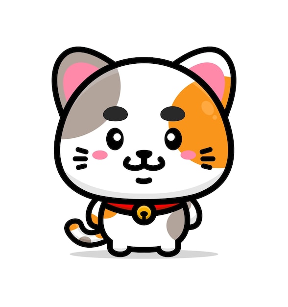 Vector cute cat mascot design