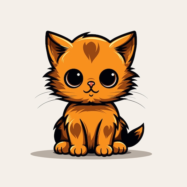 Cute cat mascot vector