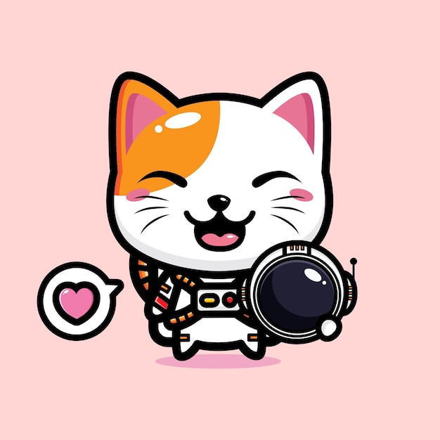 Vector cute cat mascot