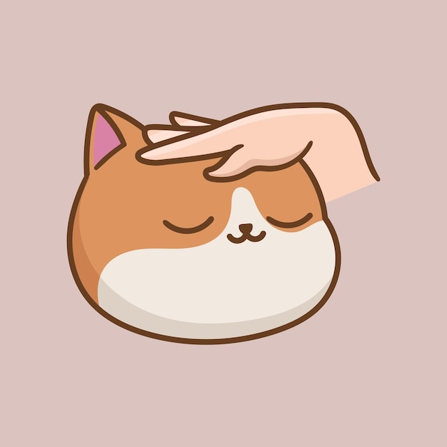 cute cat pat hand cartoon 2