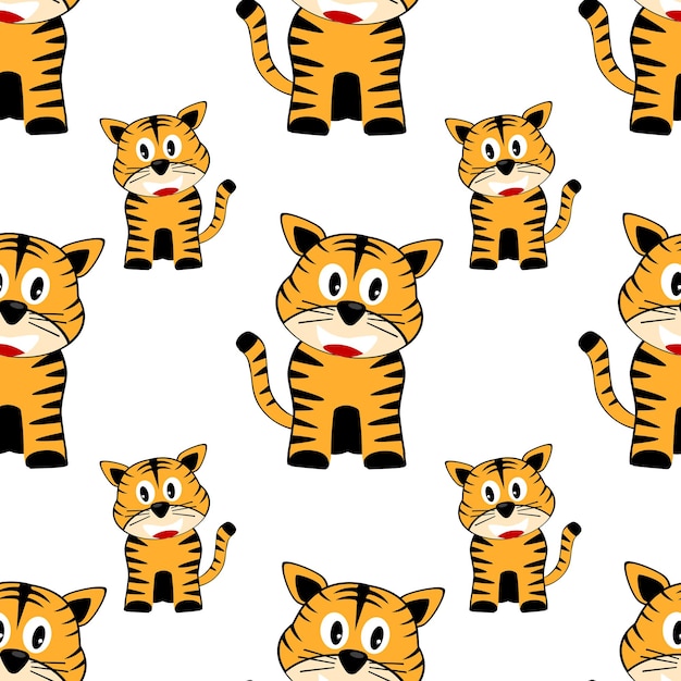 Cute cat seamless pattern for background or wallpaper