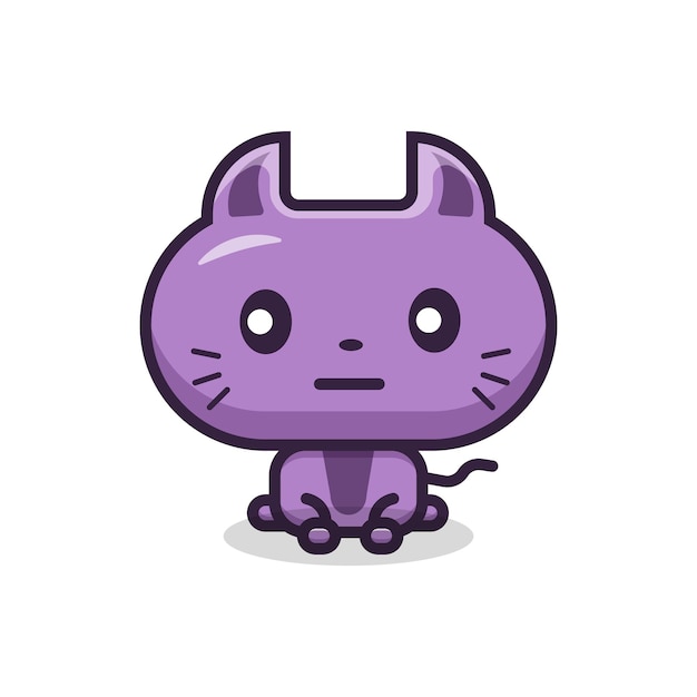 Cute cat vector cartoon illustration