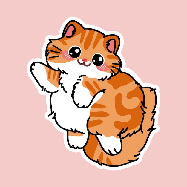 Cute cat vector illustration