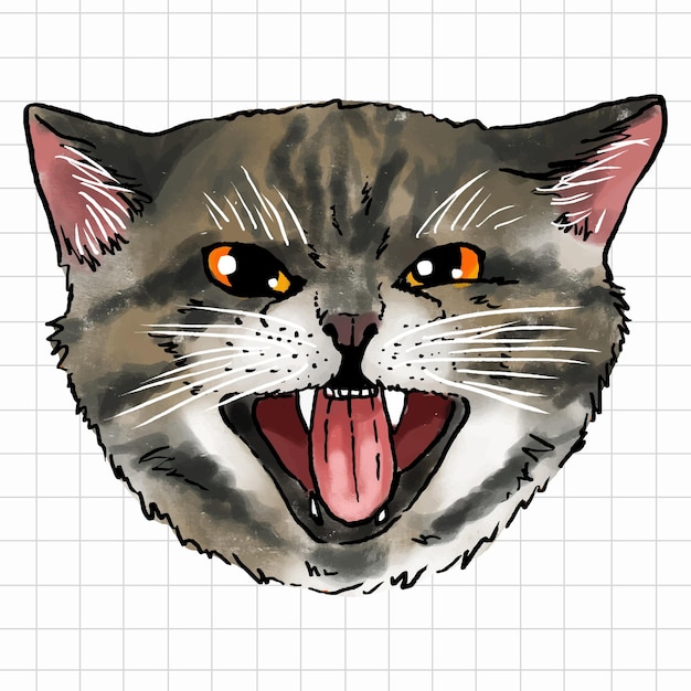 Cute cat vector illustration