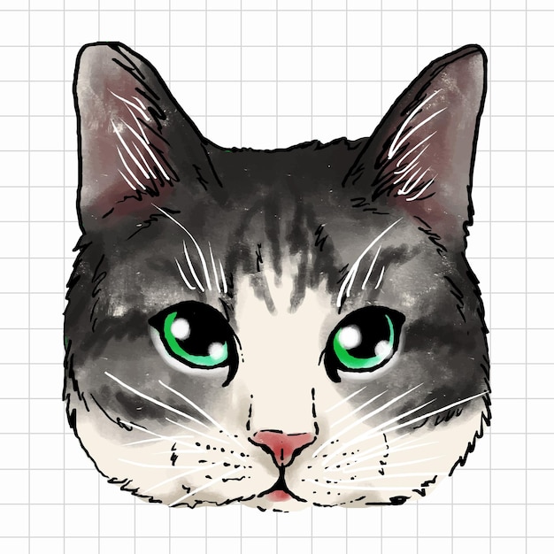 Cute Cat Vector Illustration