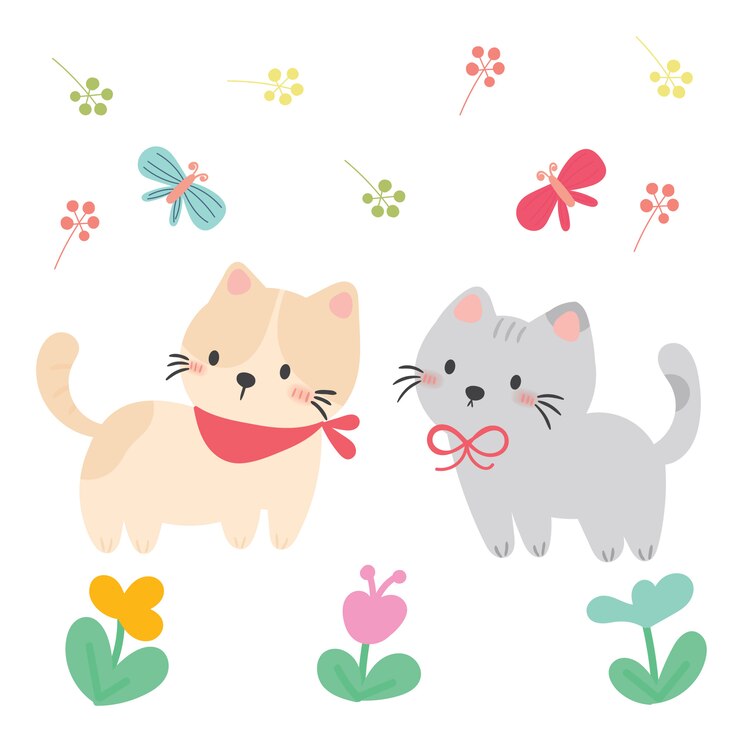 Vector かわいい猫のベクトル図