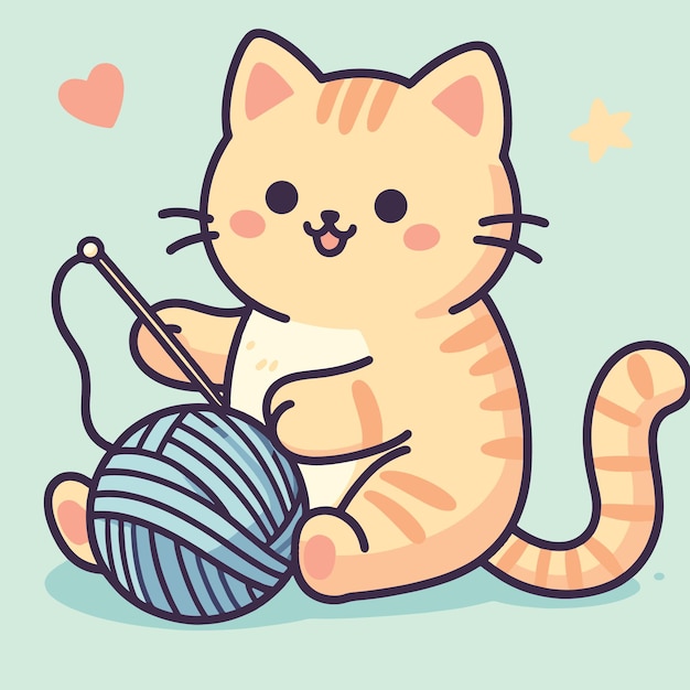 Vector cute cat vector illustration