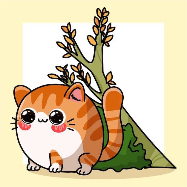 Vector cute cat vector illustration