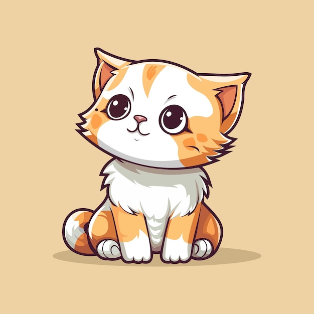 Vector cute cat vector illustration