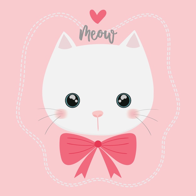 Cute cat vector.