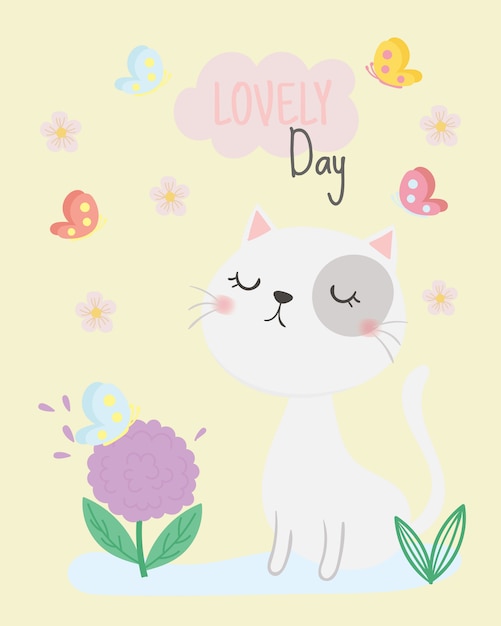 Cute cat vector