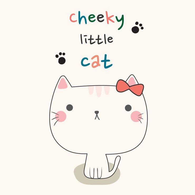 귀여운 고양이 벡터.