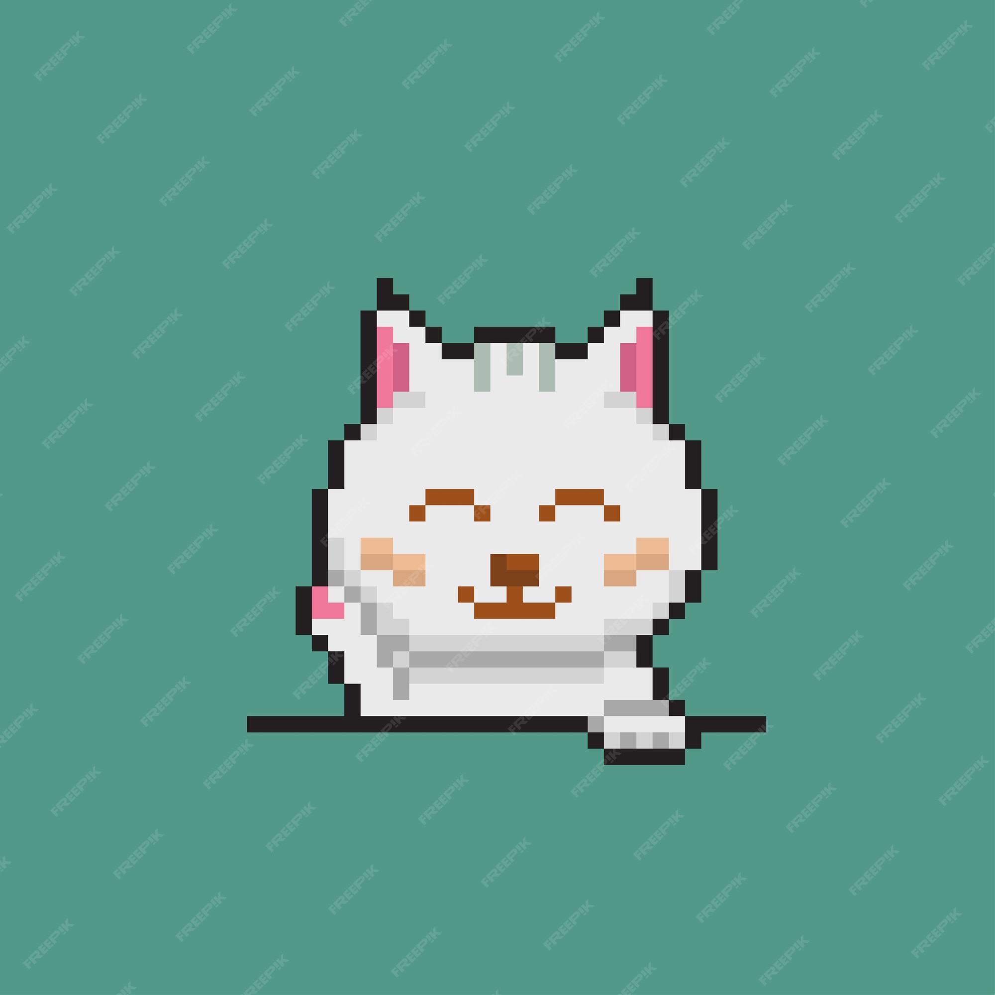 Premium Vector  Cat vector in pixel art style