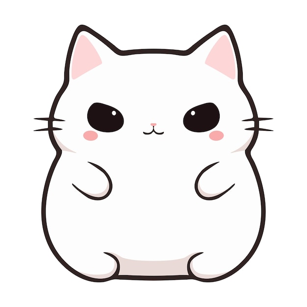 Cute cat on a white background