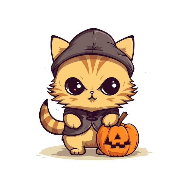 cute cat with halloween