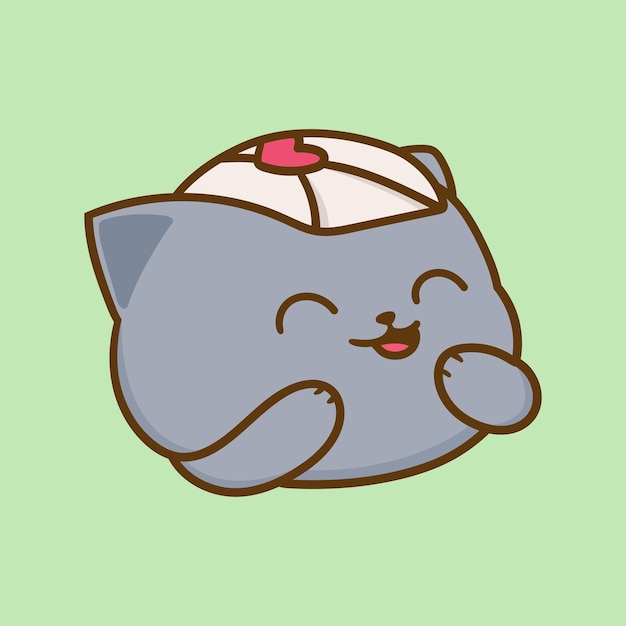 cute cat with love letter cartoon 3