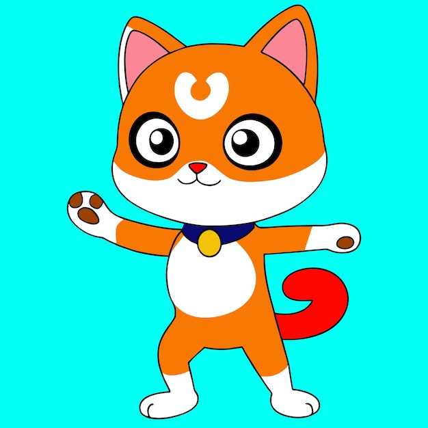 Vector cute cat wonderful cat