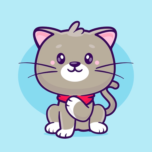 Vector cute cat