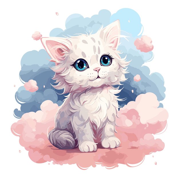 Vector cute cat