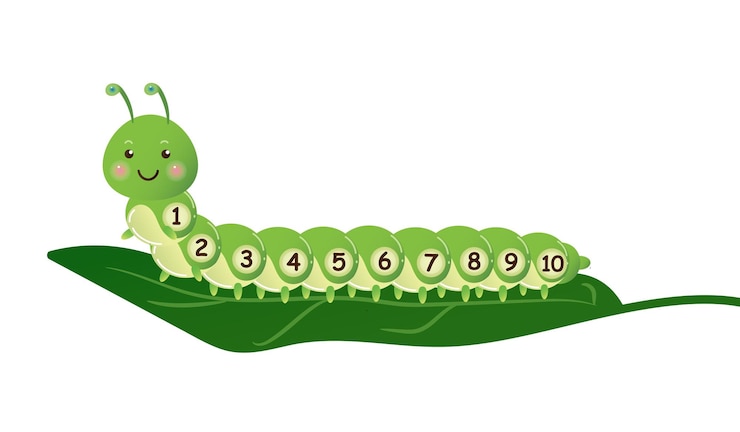 Vector cute caterpillar cartoon vector illustration