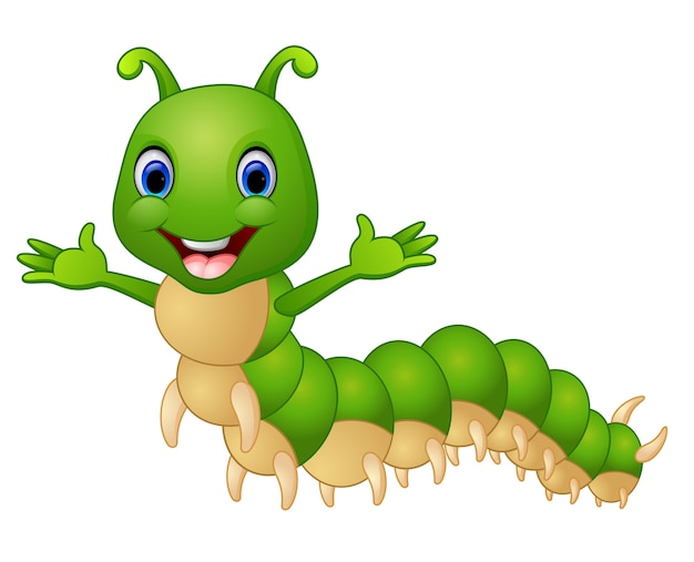 Cute caterpillar cartoon