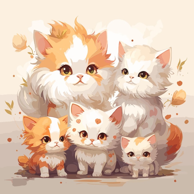 Vector cute cats vector design