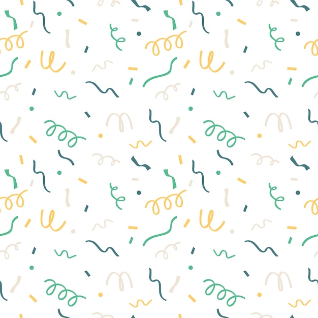Cute celebrate confetti,new year and birthday seamless pattern vector illustration ,design for fashion ,kids, fabric, textile, wallpaper, cover, web , wrapping and all prints on white