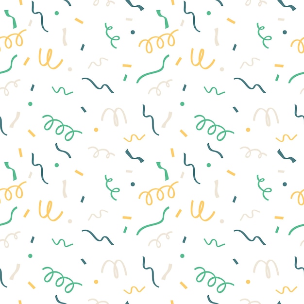 Cute celebrate Confetti,New year and Birthday Seamless pattern Vector Illustration ,Design for fashion ,Kids, fabric, textile, wallpaper, cover, web , wrapping and all prints on white