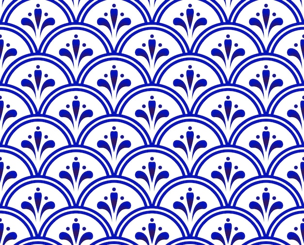 Vector cute ceramic pattern